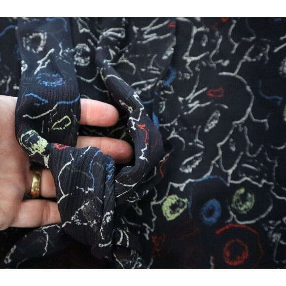 Joie Women's Sz XS Caviar Multi Roma Printed Silk Georgette Dress - Picture 4 of 11